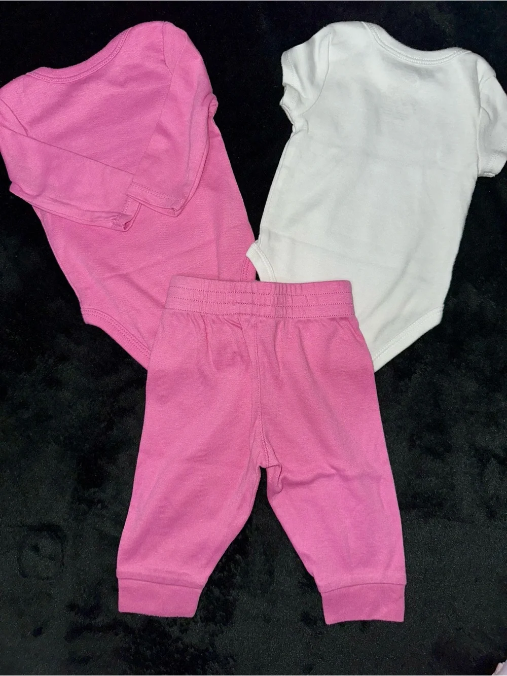 Nike Girls' Pink & White 3-Piece Bodysuit and Pants Set - Picture 3 of 3